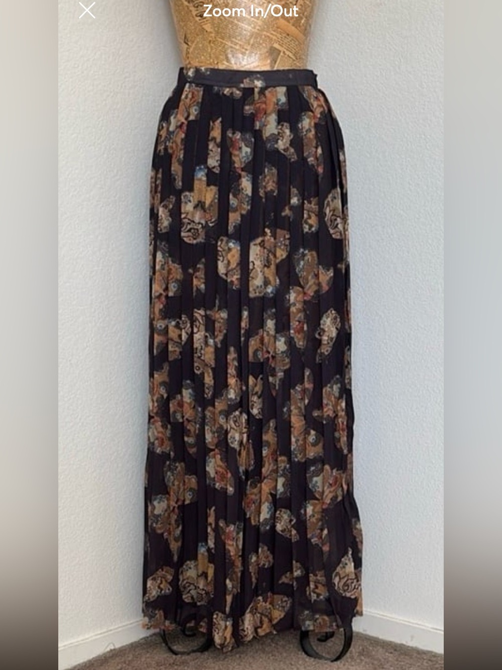 FARM Rio Butterfly Print Black Maxi Skirt 🦋 one of a kind! Unique Print!
